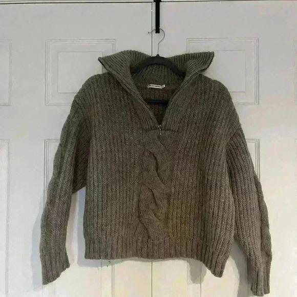 the new society Sweaters - The New Society 100% organic wool quarter zip sweater size large